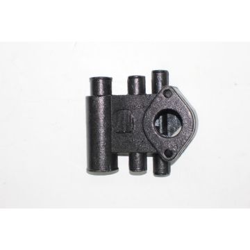 CHEVROLET THERMOSTAT HOUSING 1 PIECE NLA.-USE 531067S THERMOSTAT HOUSING 2EA 605034 1/2" PIPE PLUGS AND 551004 GASKET. (Remove hoses going to elbow fittings in intake. Install 1/2" pipe plugs in place of those fittings)